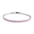 Simulated Pink Diamond Tennis Bracelet in Silvertone (8.00 In) image number 0