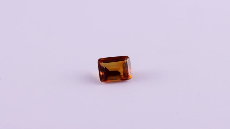 Brazilian Cherry Citrine (Oct 8x6 mm) 1.35 ctw Loose Gemstone