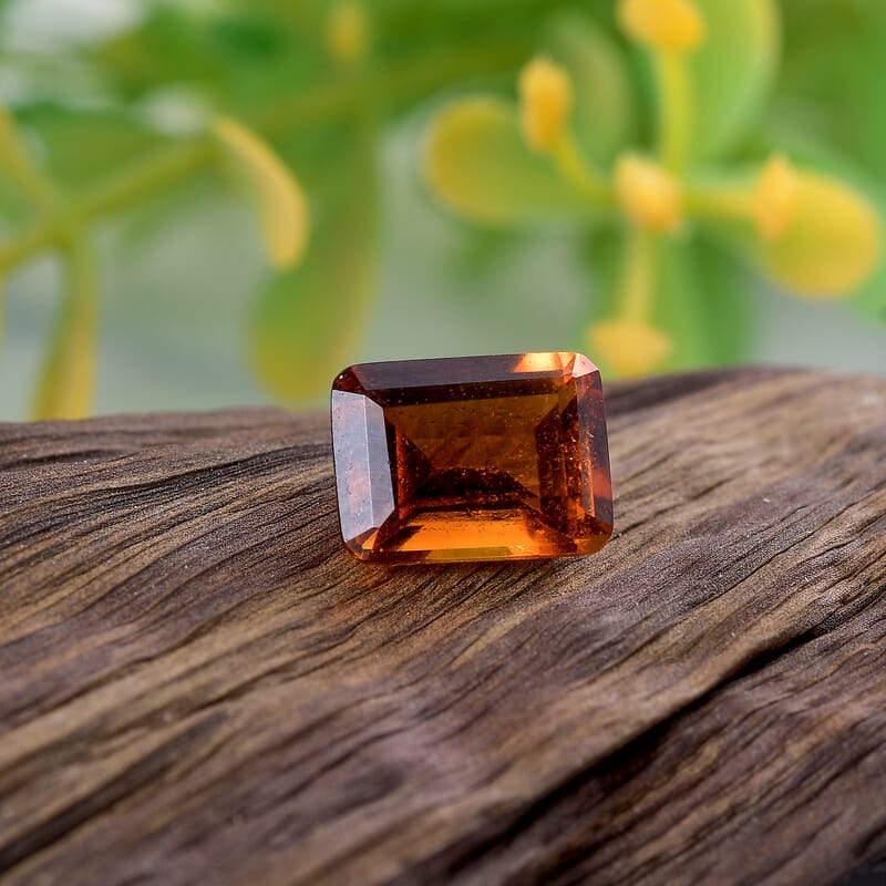 Brazilian Cherry Citrine (Oct 8x6 mm) 1.35 ctw Loose Gemstone