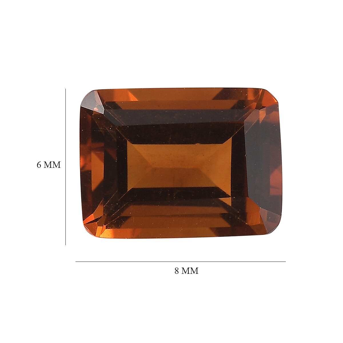 Brazilian Cherry Citrine (Oct 8x6 mm) 1.35 ctw Loose Gemstone