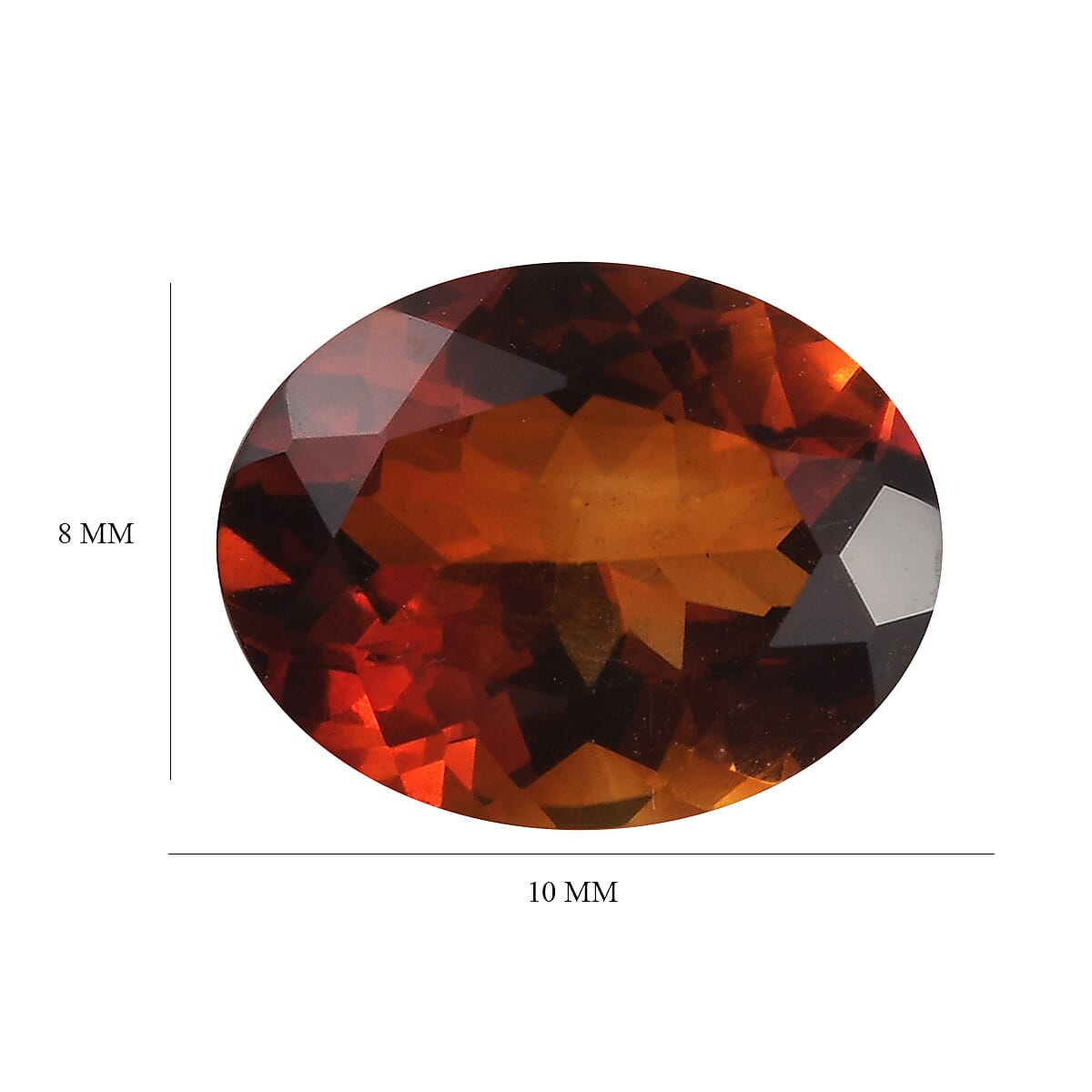 Brazilian Cherry Citrine (Ovl 10x8 mm) 1.45 ctw Loose Gemstone