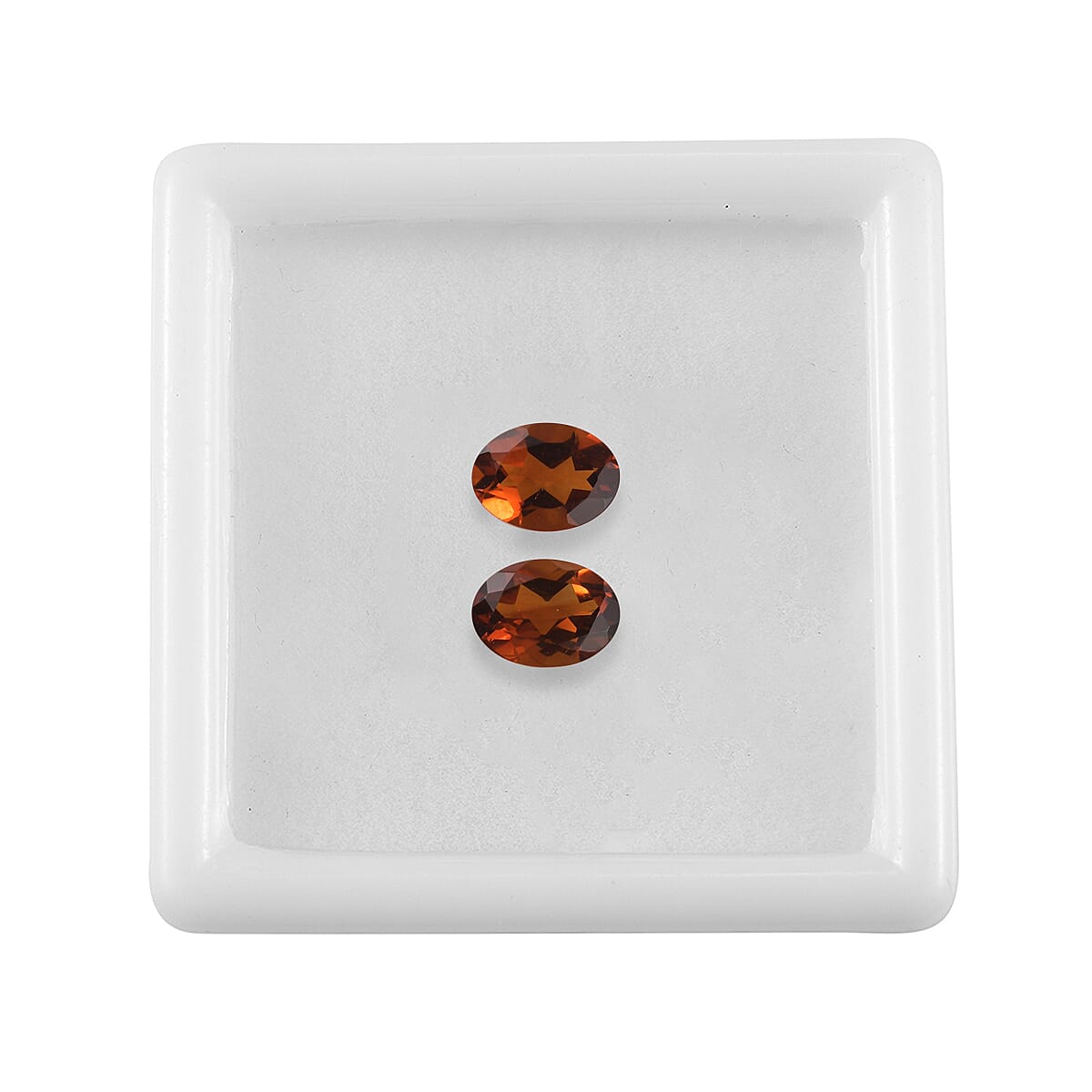 Brazilian Cherry Citrine Set of 2 (Ovl 7x5 mm) 1.25 ctw Loose Gemstone