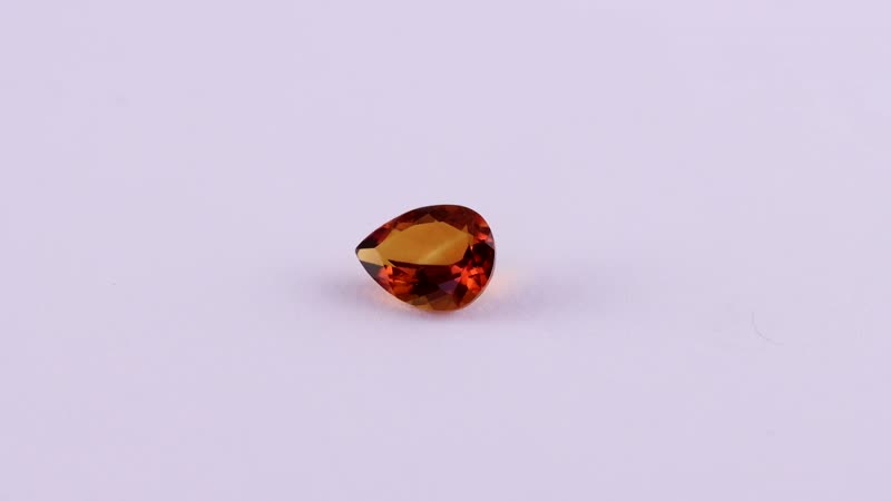 Brazilian Cherry Citrine (Pear 9x7 mm) 1.30 ctw Loose Gemstone