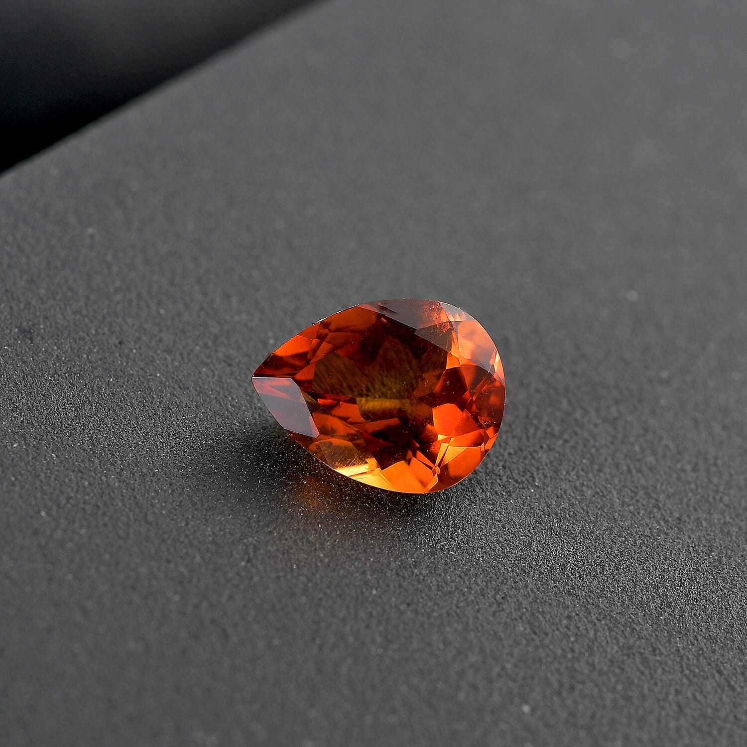 Brazilian Cherry Citrine (Pear 9x7 mm) 1.30 ctw Loose Gemstone