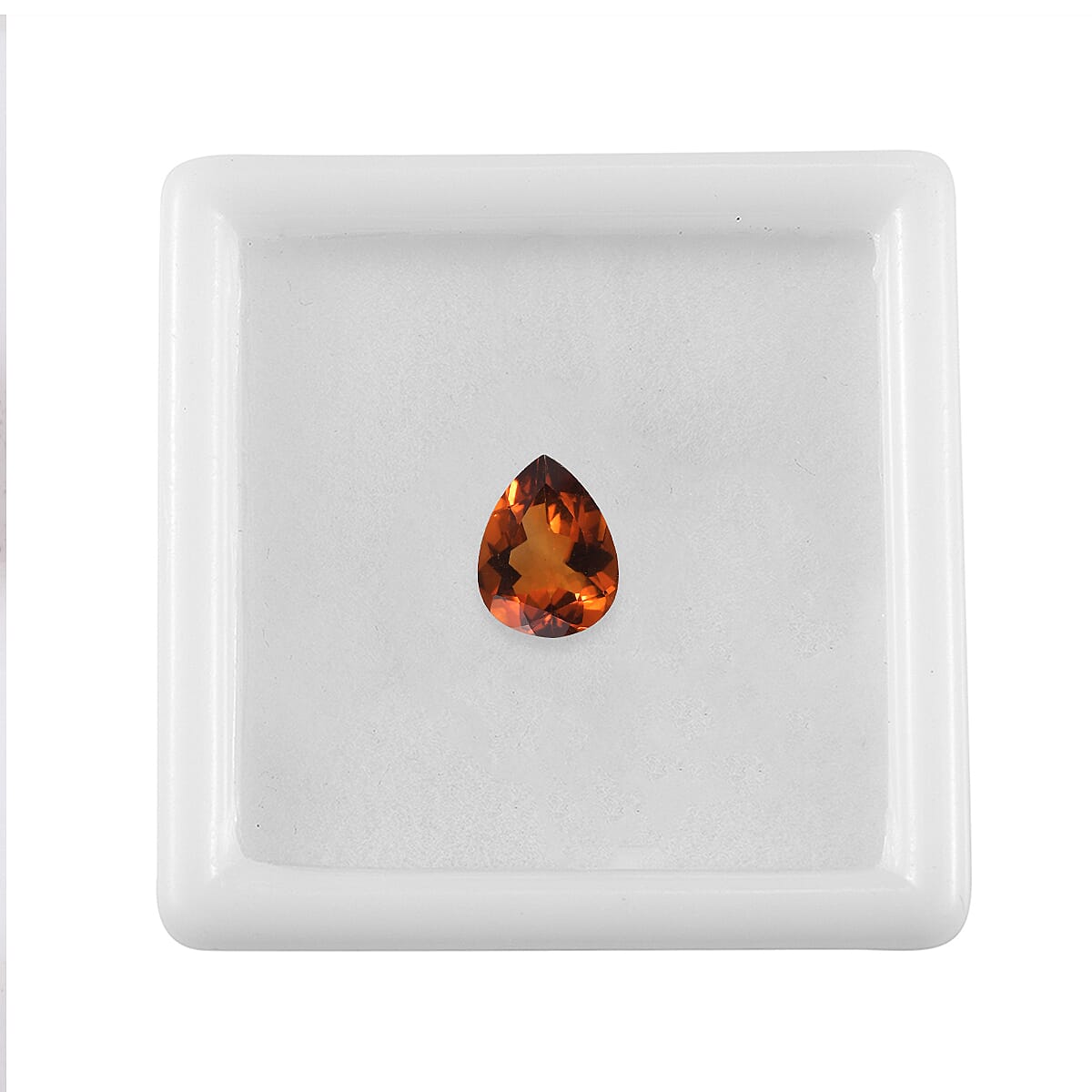 Brazilian Cherry Citrine (Pear 9x7 mm) 1.30 ctw Loose Gemstone