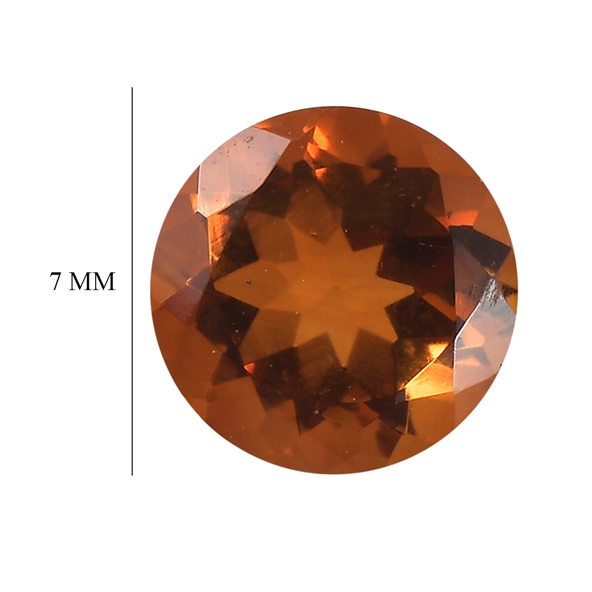 Brazilian Cherry Citrine Set of 2 (Rnd 7 mm) 2.09 ctw Loose Gemstone