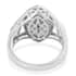 Diamond Ring in Platinum Over Sterling Silver (Size 7.0) 1.00 ctw image number 4