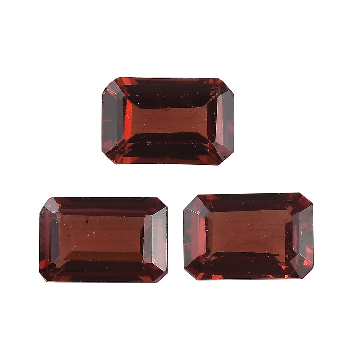 AA Mozambique Garnet Set of 3 (Oct 6x4 mm) 1.90 ctw Loose Gemstone image number 0