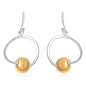 Platinum Over and 14K YG Over Sterling Silver Earrings