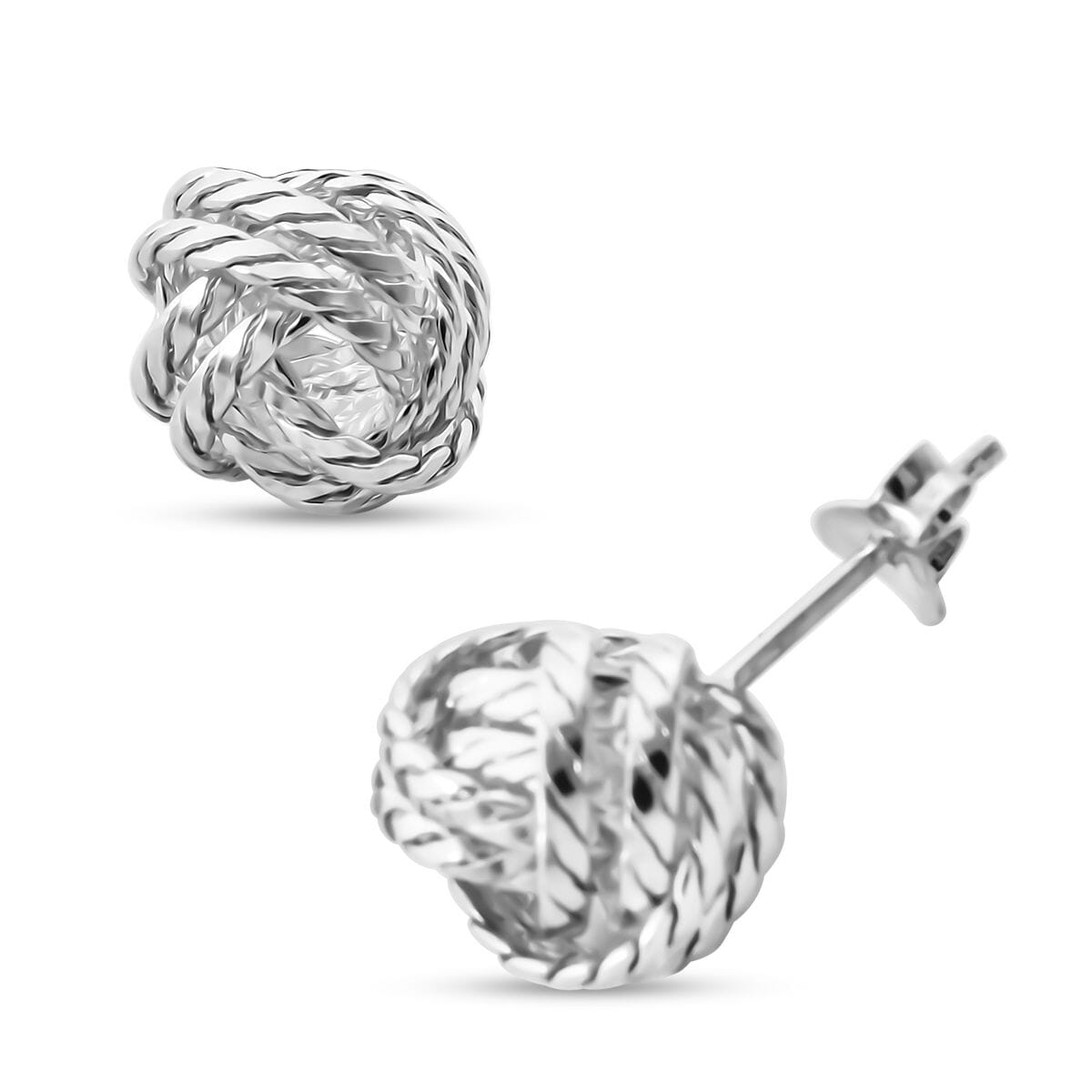 Knot Stud Earrings in 14K YG Over and Sterling Silver 4.10 Grams image number 0