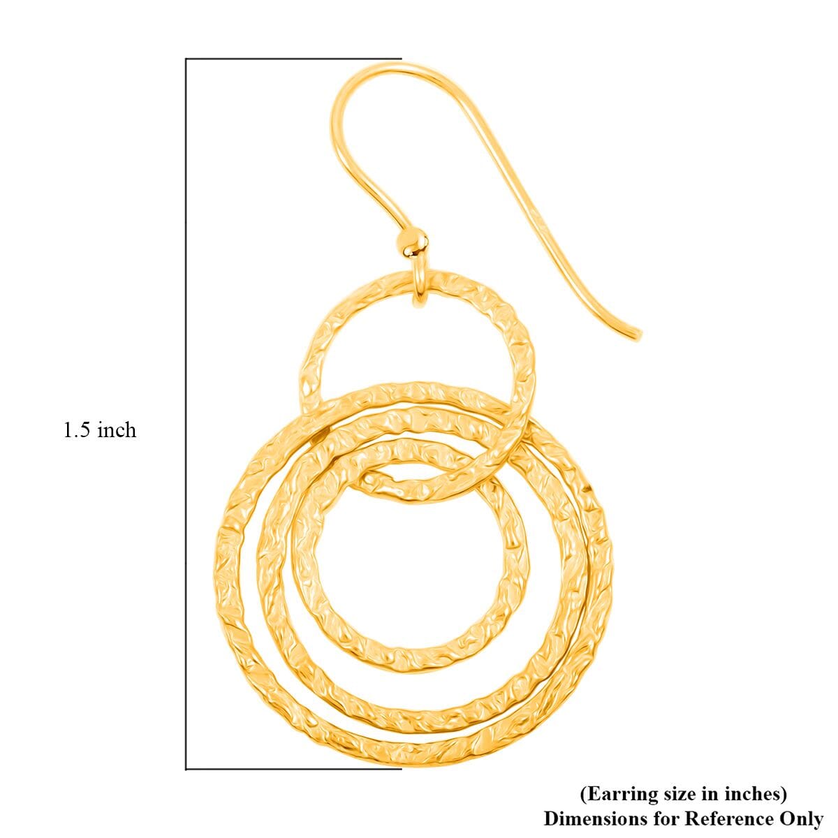 Earrings in 14K Yellow Gold Over Sterling Silver 3 Grams image number 3