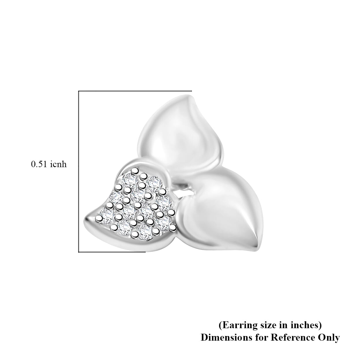 Rhodium Over Sterling Silver Earrings 4.20 Grams image number 3