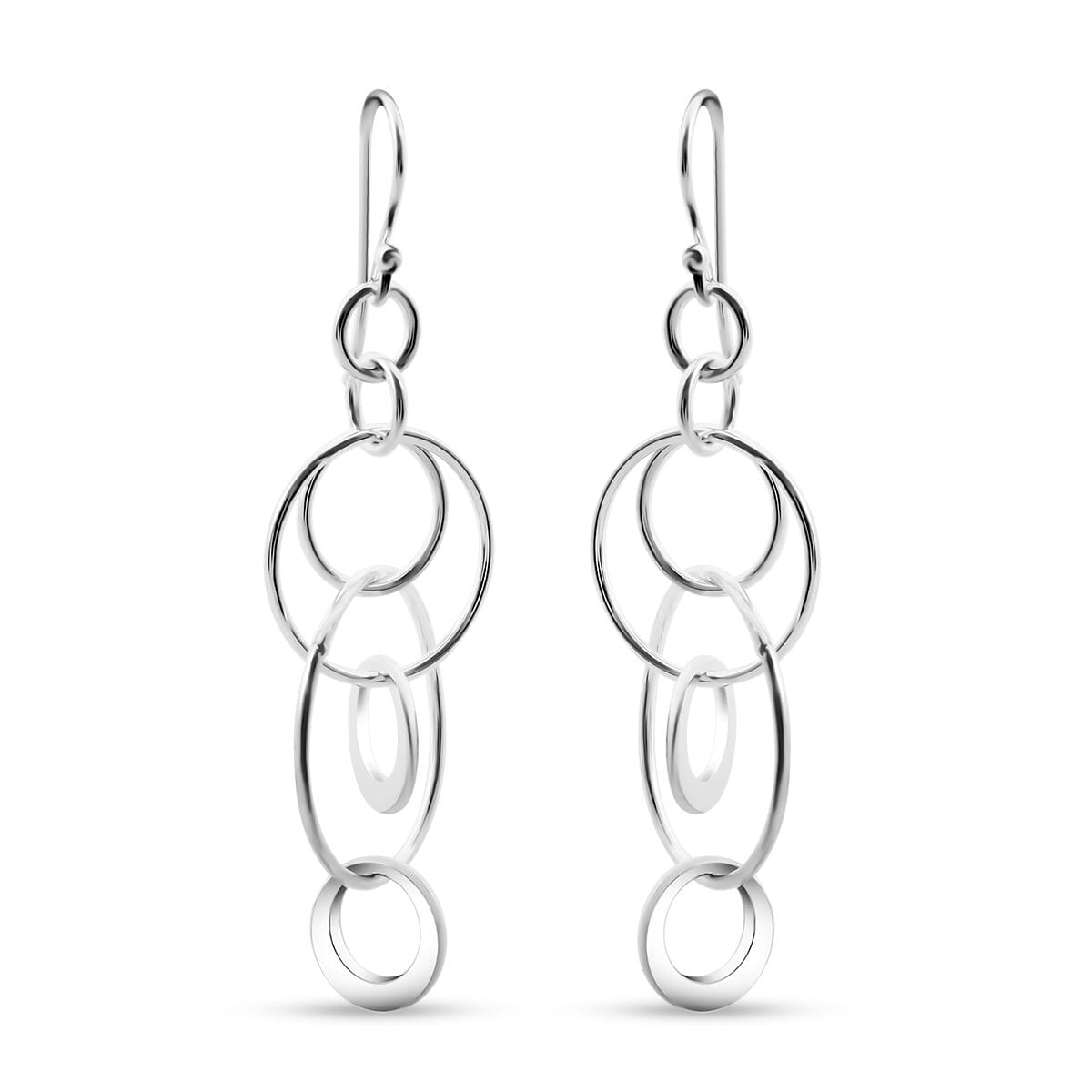 Earrings in Rhodium Over Sterling Silver 3 Grams image number 0