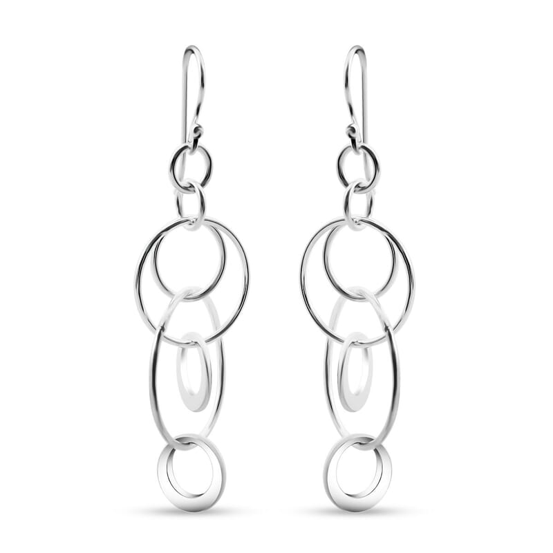 Earrings in Rhodium Over Sterling Silver 3 Grams