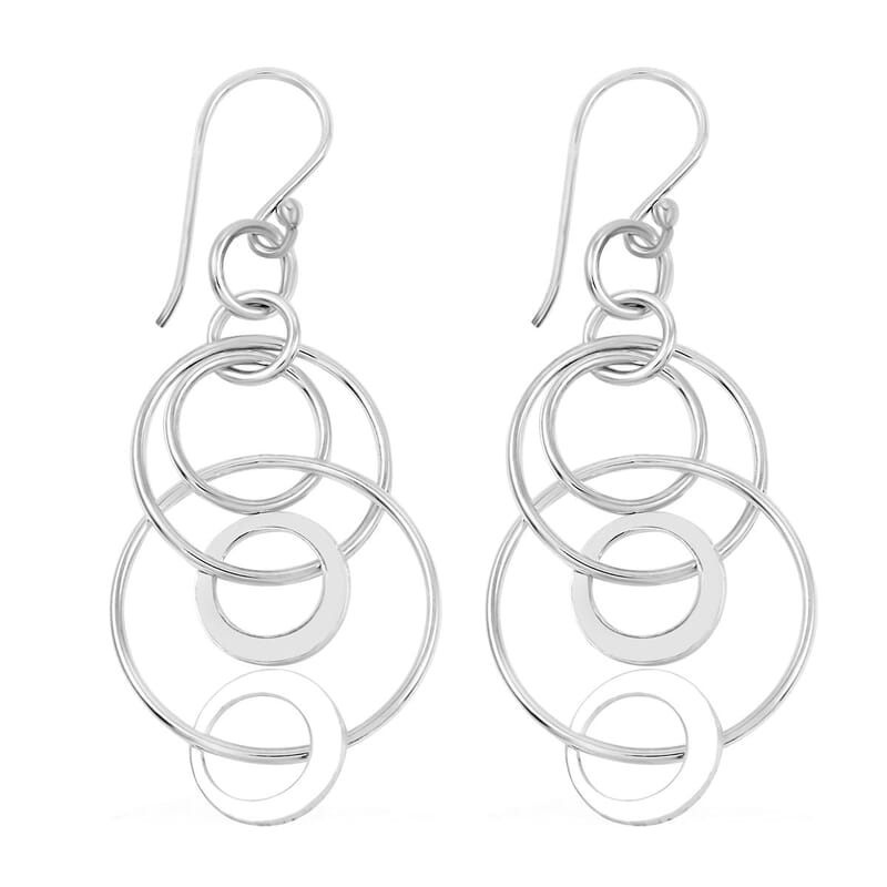 Earrings in Rhodium Over Sterling Silver 3 Grams