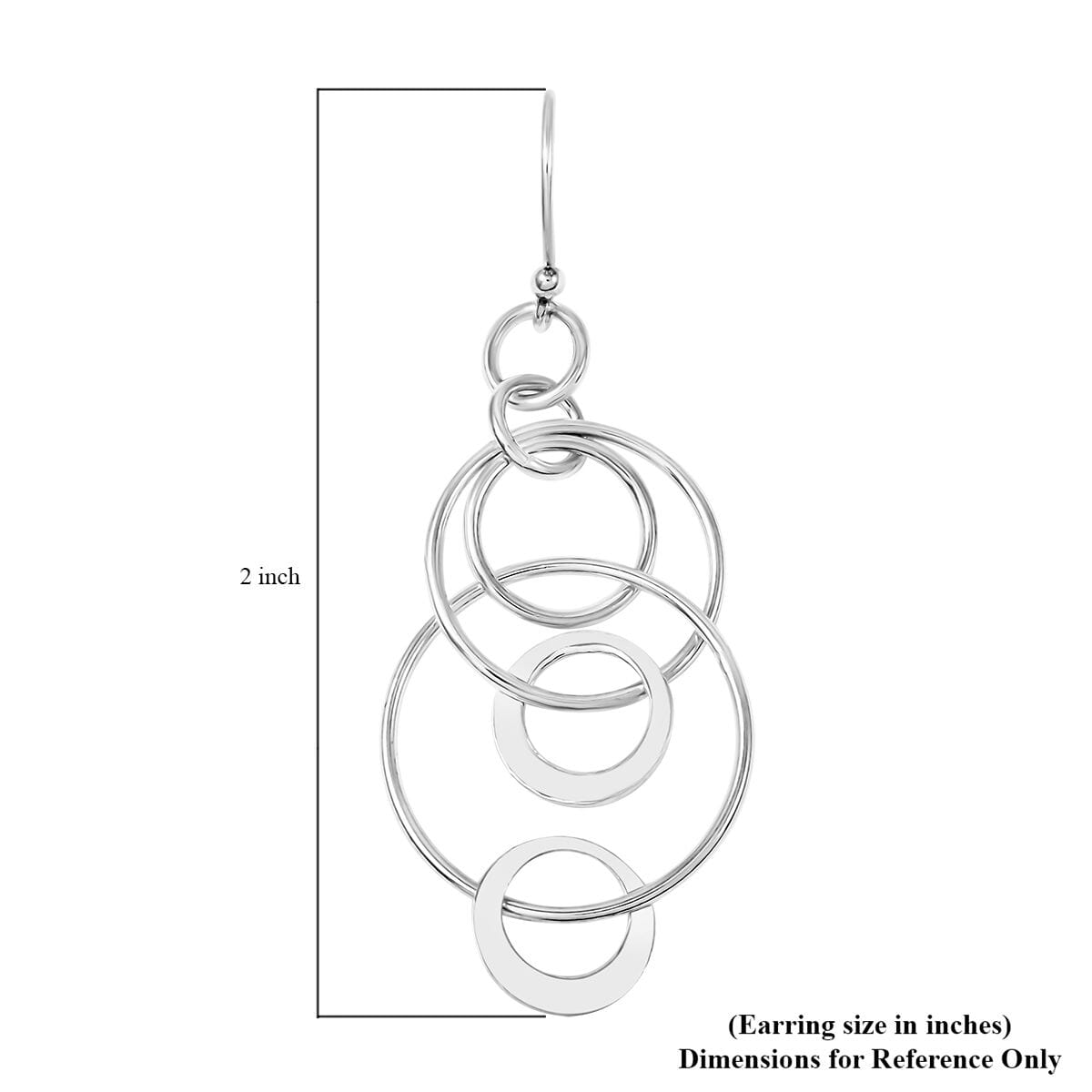 Earrings in Rhodium Over Sterling Silver 3 Grams image number 4