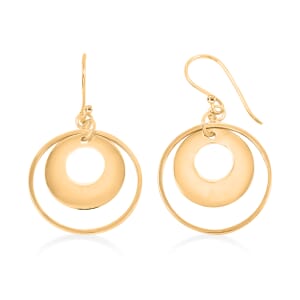 Circle Dangle Earrings in Sterling Silver 3.60 Grams