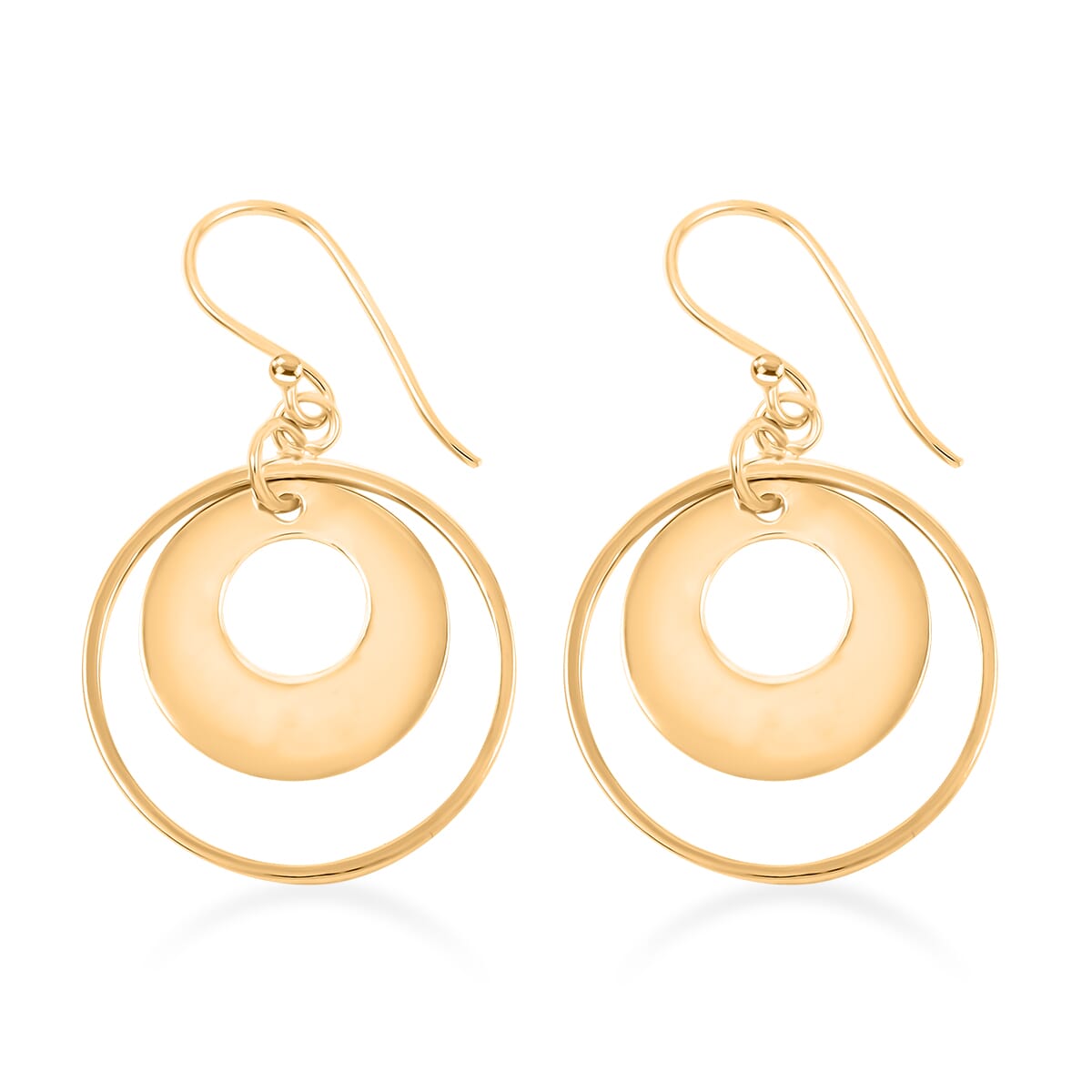 Circle Dangle Earrings in Sterling Silver 3.60 Grams image number 2