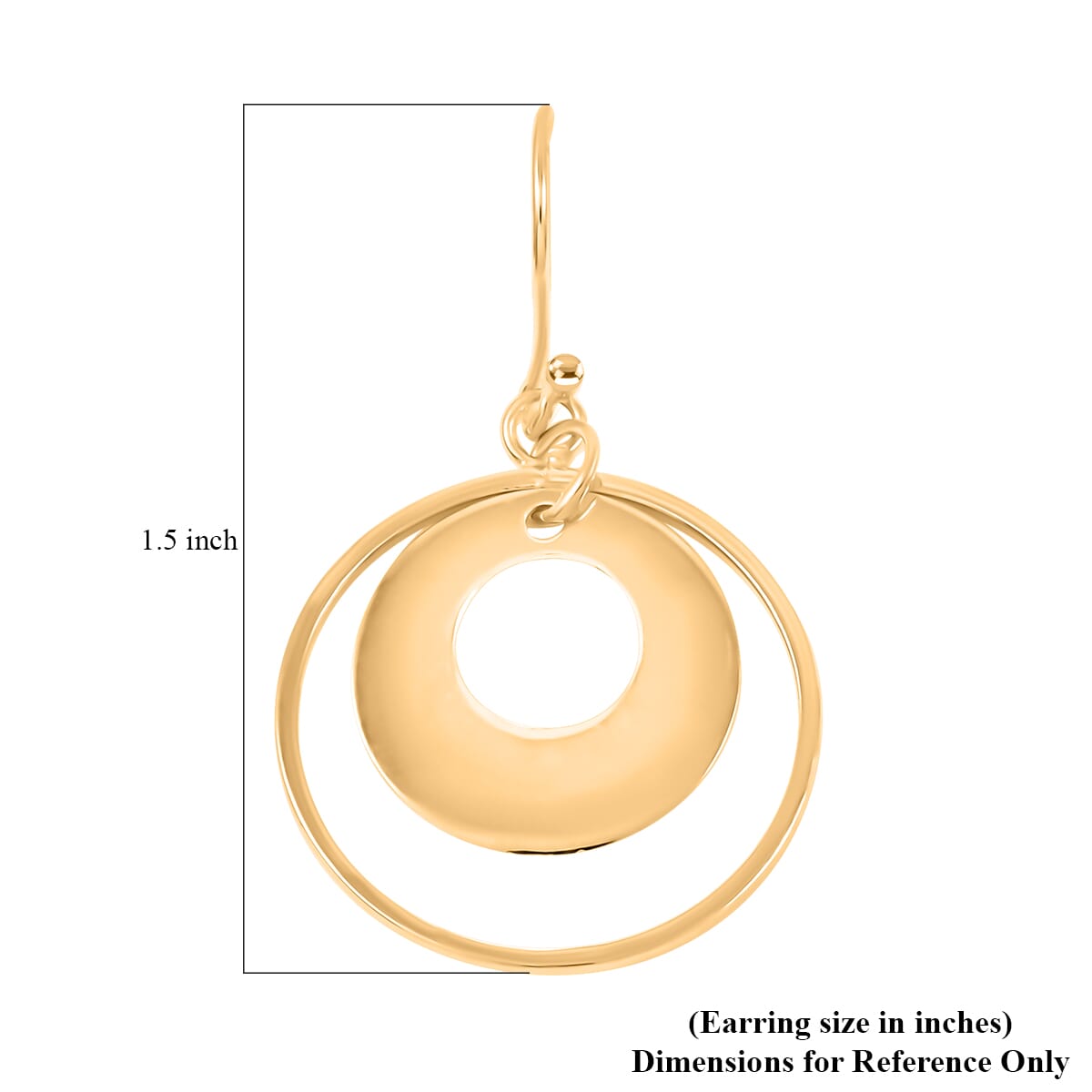 Circle Dangle Earrings in Sterling Silver 3.60 Grams image number 3
