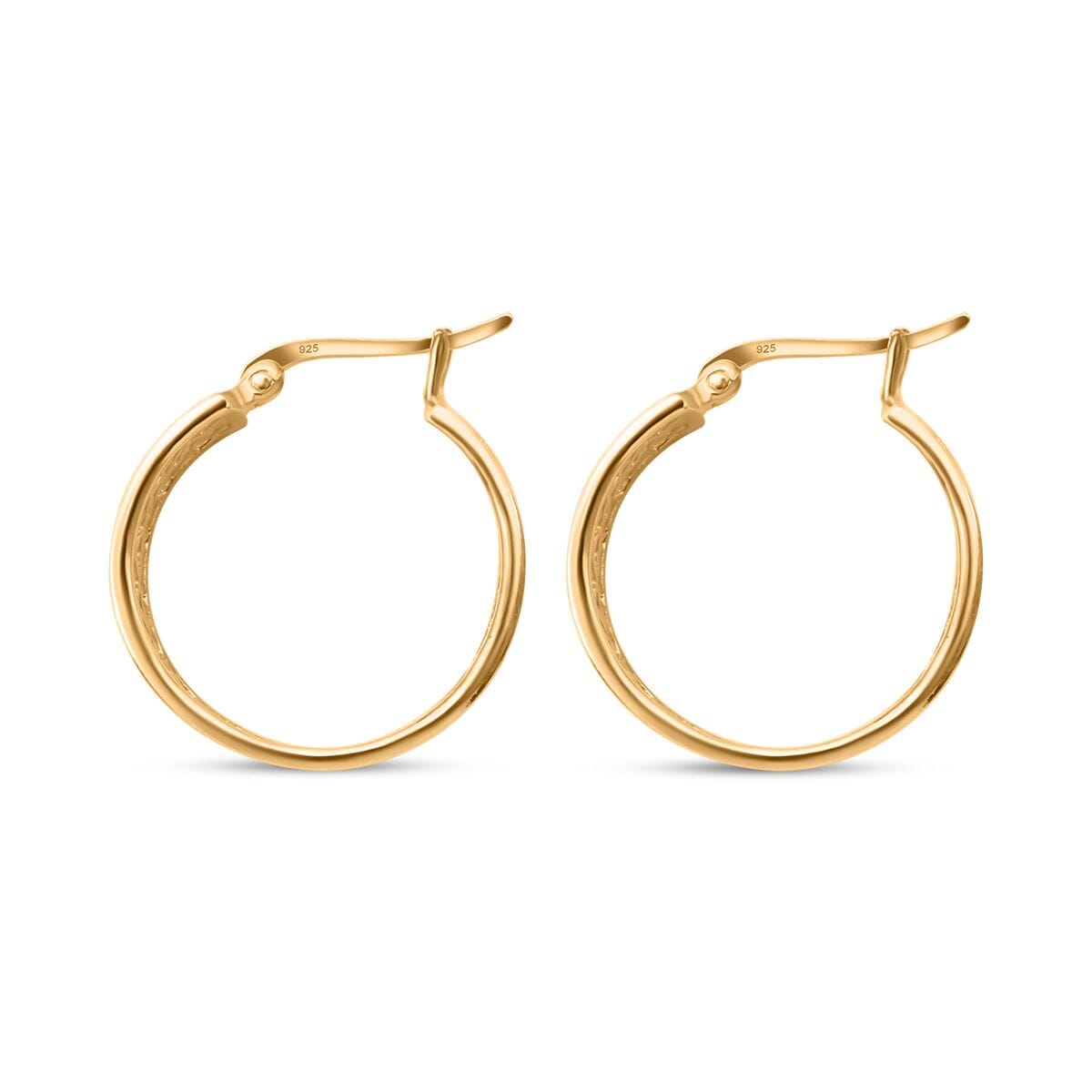 Hoop Earrings in 14K Yellow Gold Over Sterling Silver 8.60 Grams image number 2
