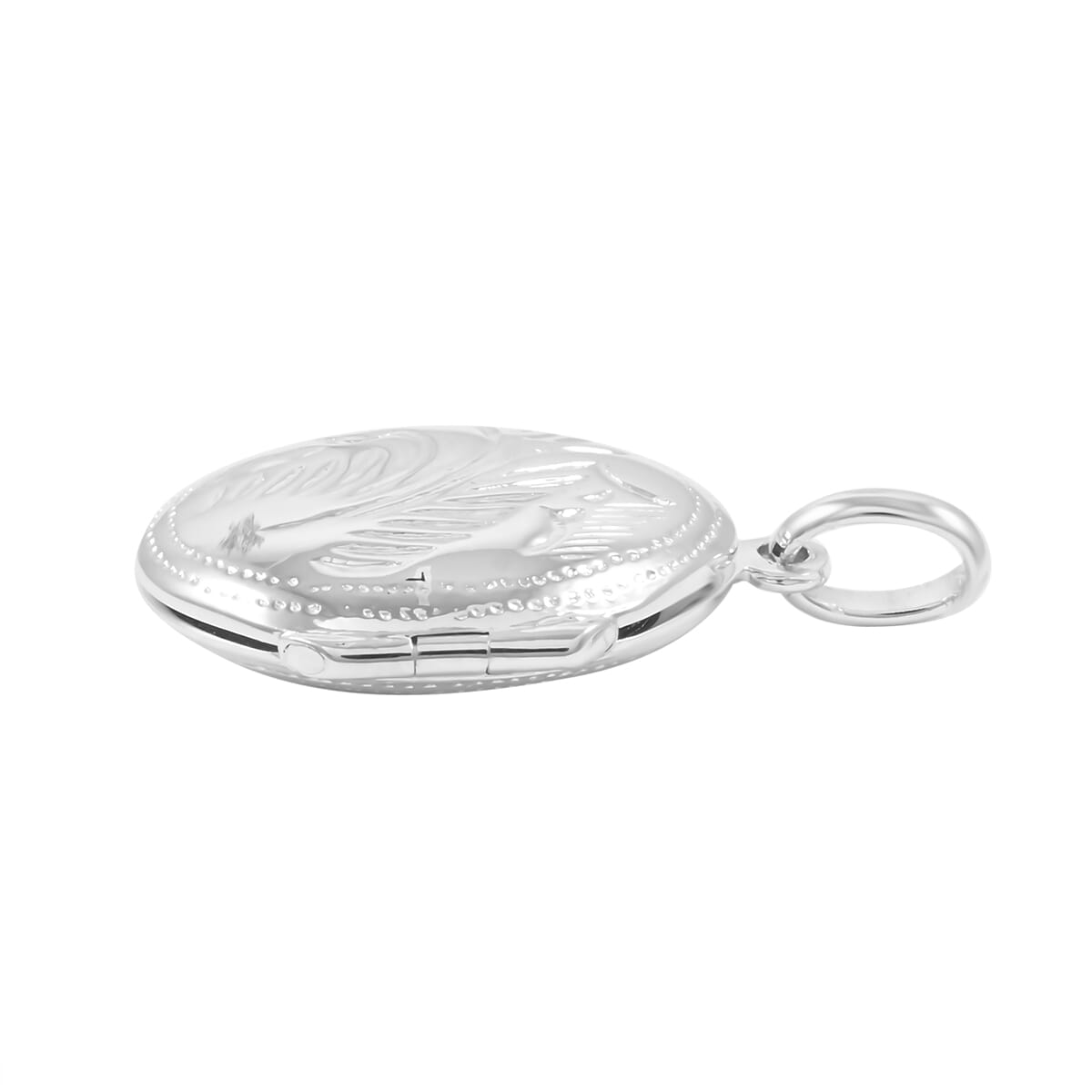 Fancy Pendant without Chain in Rhodium Over Sterling Silver 2.60 Grams image number 2
