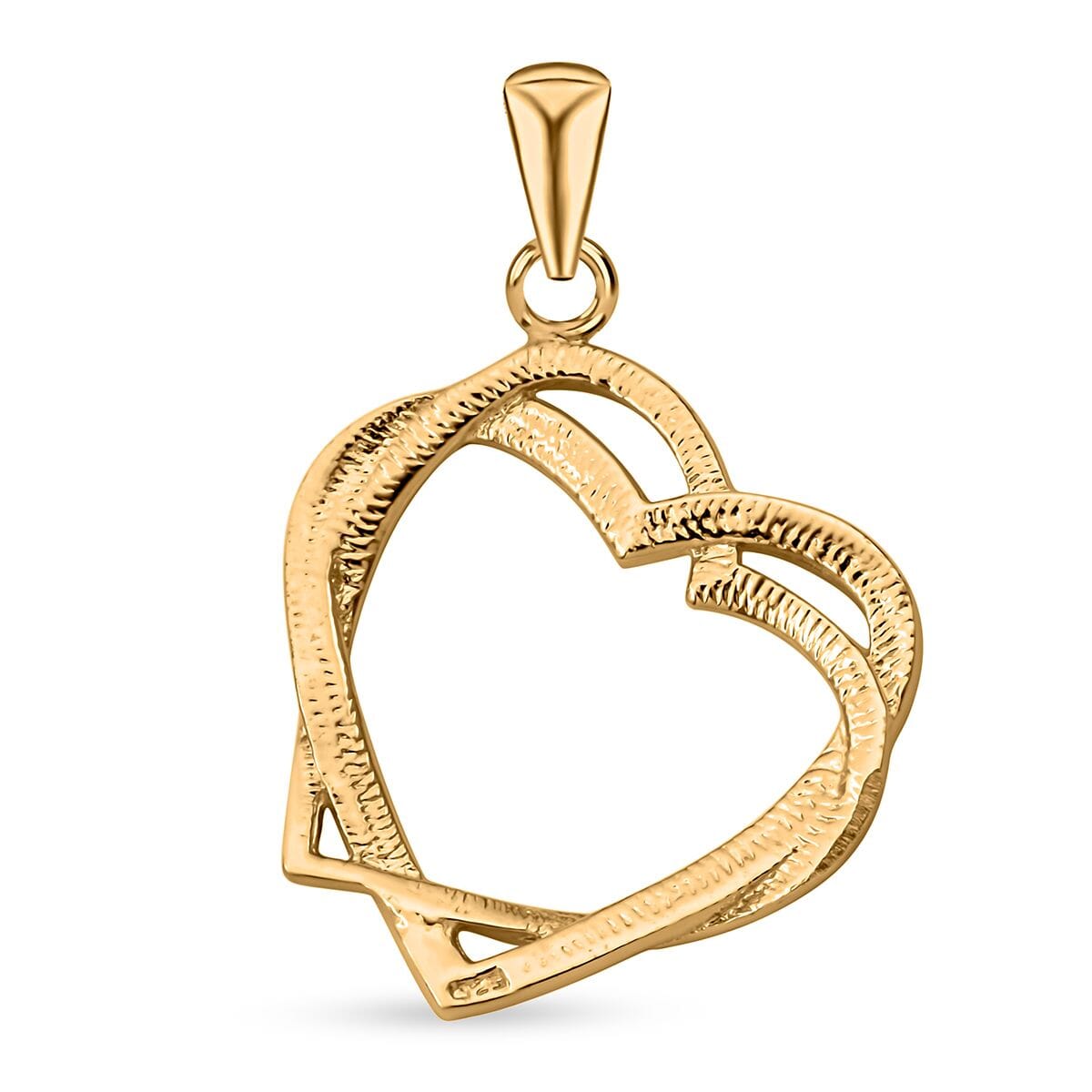 Heart Pendant in YG Over Sterling Silver 2.70 Grams image number 0