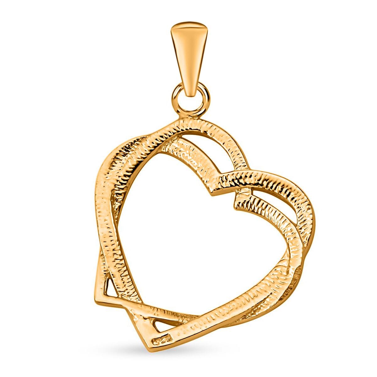 Heart Pendant in YG Over Sterling Silver 2.70 Grams image number 4