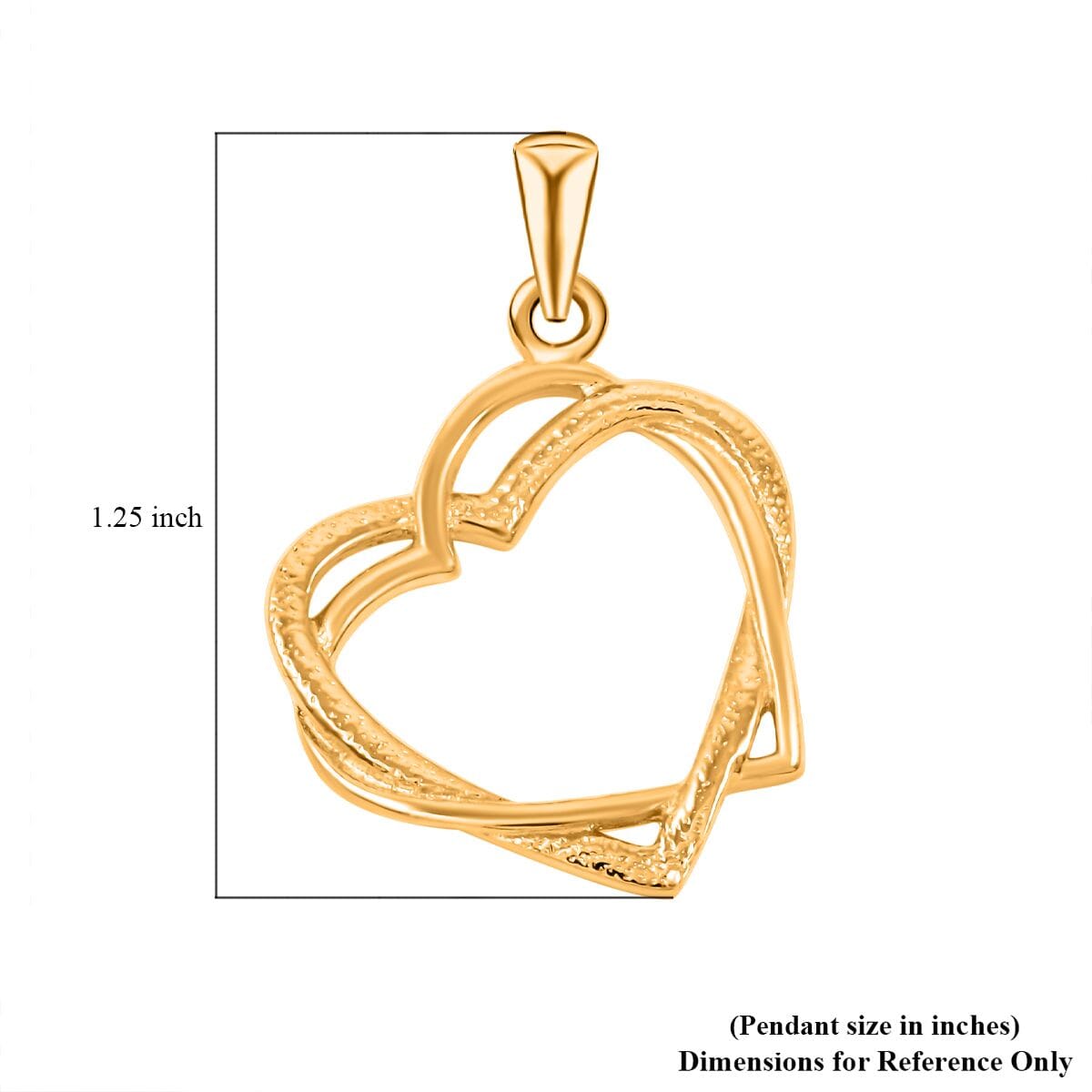 Heart Pendant in YG Over Sterling Silver 2.70 Grams image number 5