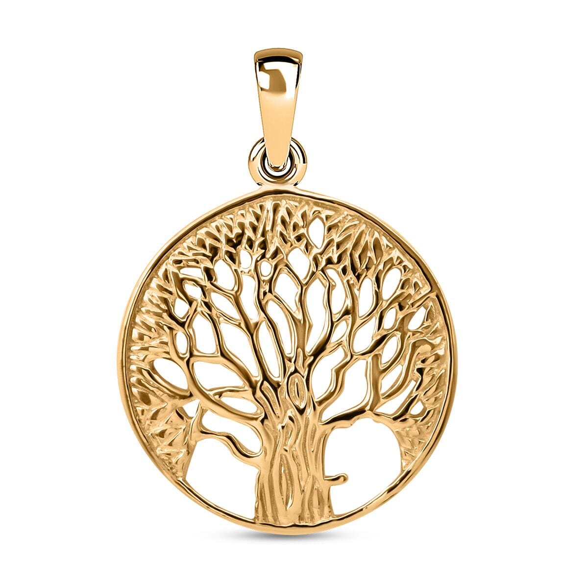Tree of Life Pendant in YG Over Sterling Silver 3.10 Grams image number 0