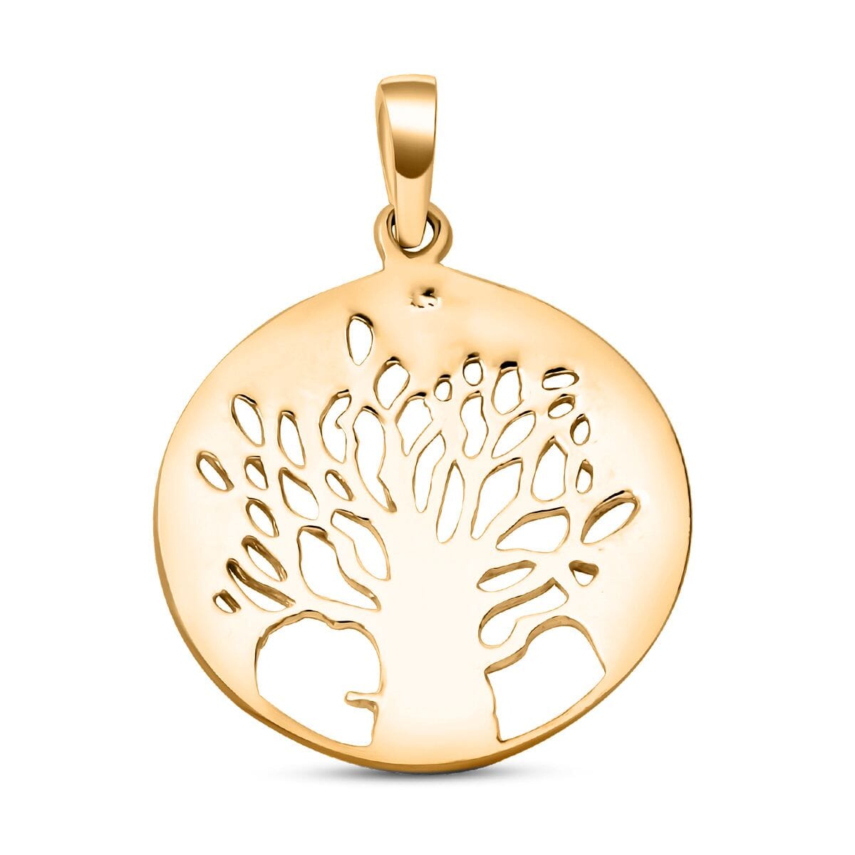 Tree of Life Pendant in YG Over Sterling Silver 3.10 Grams image number 1