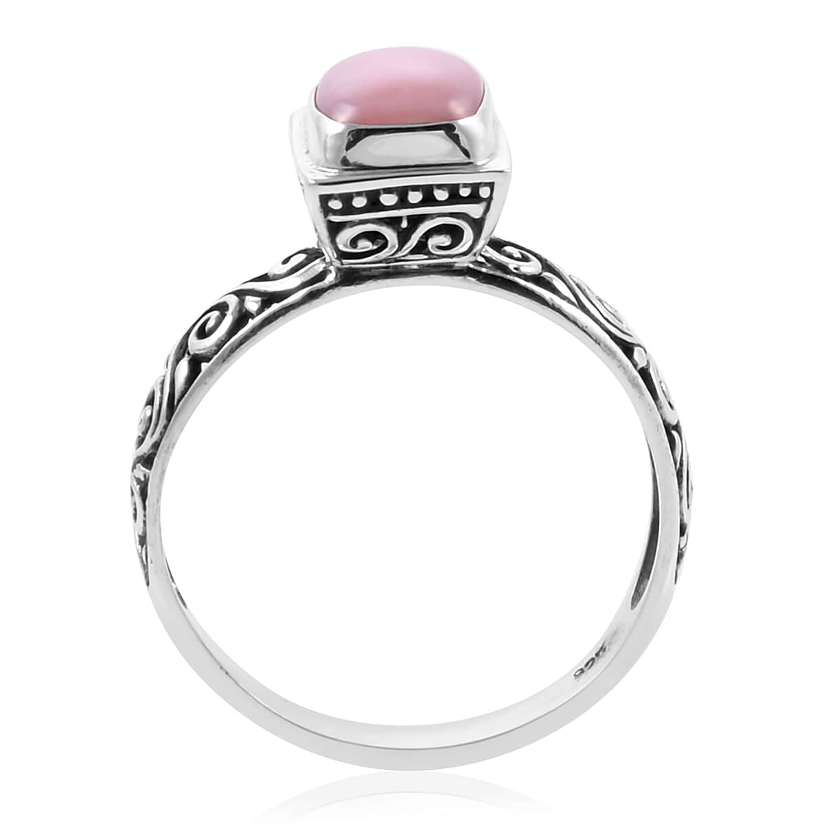 Bali Legacy Peruvian Pink Opal Ring in Sterling Silver (Size 8.0) 1.75 ctw image number 4