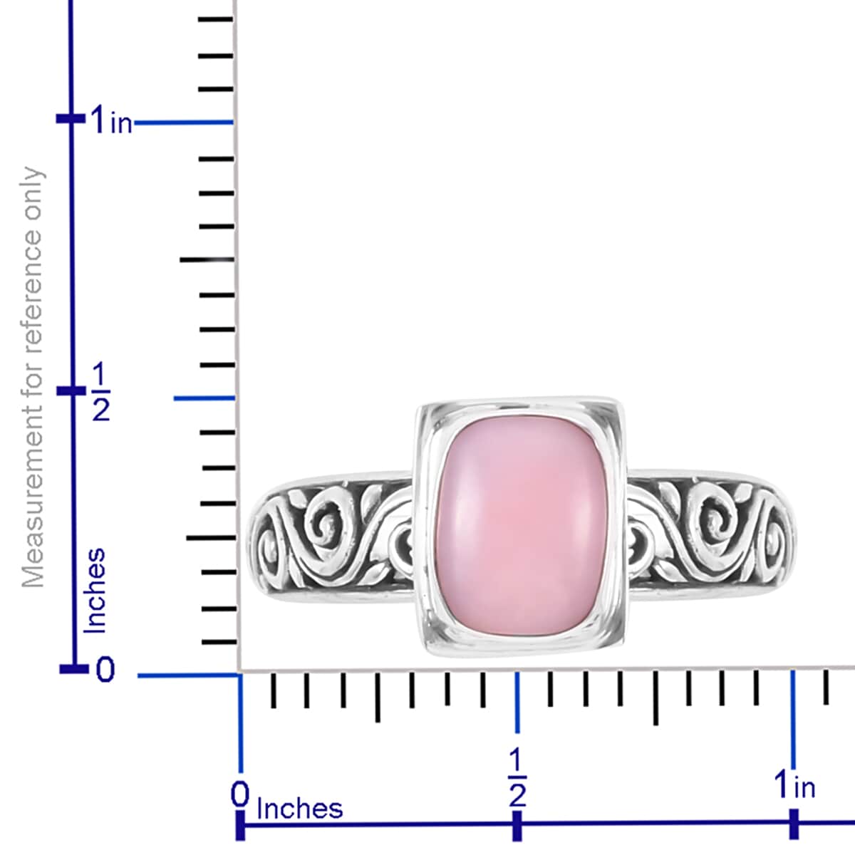 Bali Legacy Peruvian Pink Opal Ring in Sterling Silver (Size 8.0) 1.75 ctw image number 5