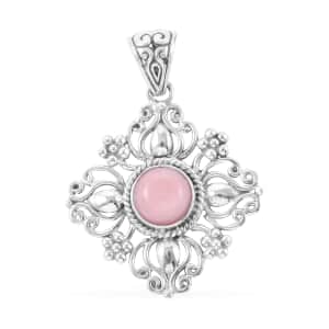 Bali Legacy Peruvian Pink Opal Pendant in Sterling Silver 2.30 ctw