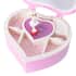Pink Heart Shape Music Box with Removable Magnetic Dancer  image number 4