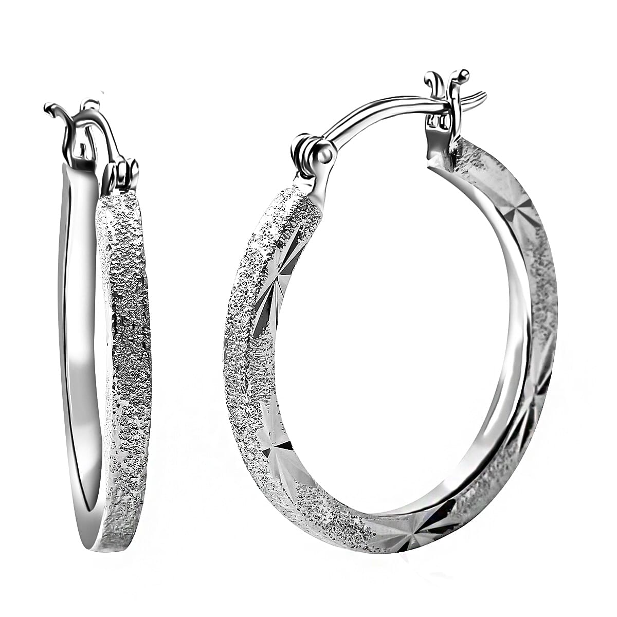 Sterling Silver Hoop Earrings 3.30 Grams