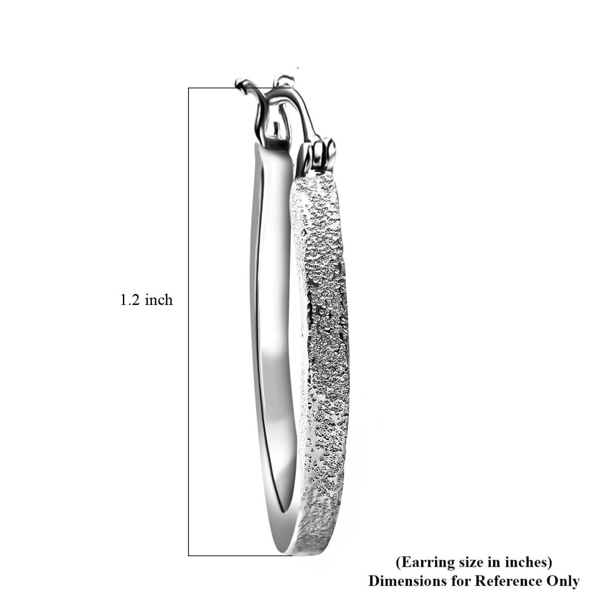 Sterling Silver Hoop Earrings 3.30 Grams image number 3