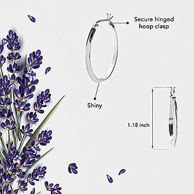 Hoop Earrings in Sterling Silver 3.95 Grams