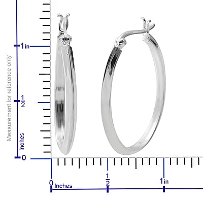Hoop Earrings in Sterling Silver 3.95 Grams