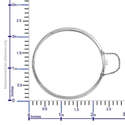 Sterling Silver Diamond Cut Bangle Bracelet (7.50 in) 7.85 Grams