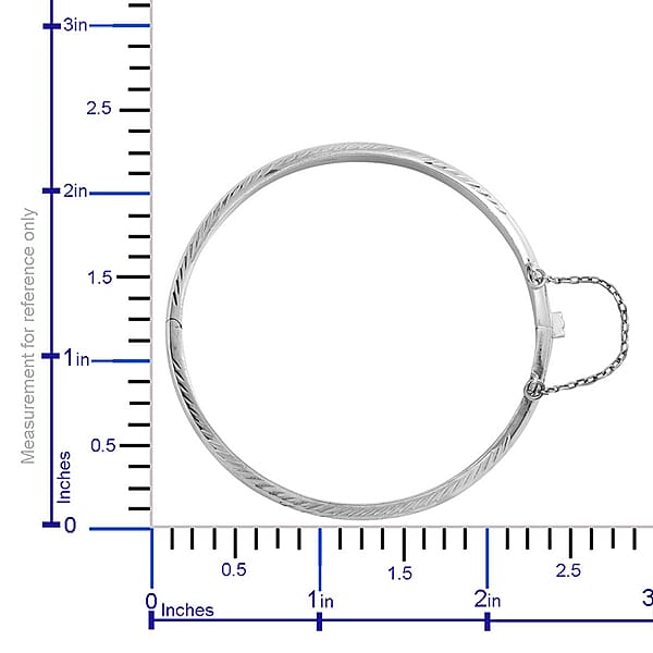Sterling Silver Diamond Cut Bangle Bracelet (7.50 in) 7.85 Grams