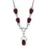 Mozambique Garnet Necklace in Sterling Silver Stainless Steel, Drop Necklace For Women (18 Inches) 2.50 ctw image number 0