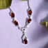 Mozambique Garnet Necklace in Sterling Silver Stainless Steel, Drop Necklace For Women (18 Inches) 2.50 ctw image number 1
