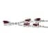 Mozambique Garnet Necklace in Sterling Silver Stainless Steel, Drop Necklace For Women (18 Inches) 2.50 ctw image number 3