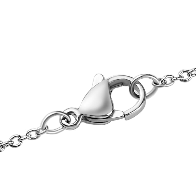 D'Joy Mozambique Garnet Necklace in Sterling Silver Stainless Steel, Drop Necklace For Women (18 Inches) 2.50 ctw