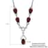 Mozambique Garnet Necklace in Sterling Silver Stainless Steel, Drop Necklace For Women (18 Inches) 2.50 ctw image number 5