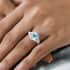 Sky Blue Topaz Loose Braid Solitaire Ring in Sterling Silver (Size 8.0) 3.00 ctw image number 2