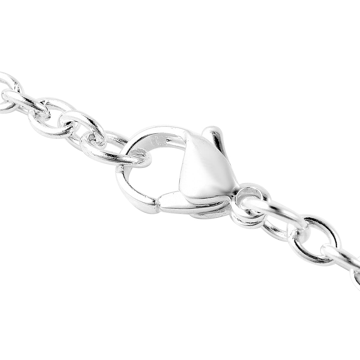 Multi Color Austrian Crystal Hummingbird Pendant Necklace 20 Inch in Stainless Steel image number 5