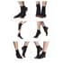 Set of 4 Pairs Ankle Length Copper Infused Compression Socks - Black (S/M) image number 5