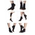Set of 4 Pairs Ankle Length Copper Infused Compression Socks - Black (L/XL) image number 5