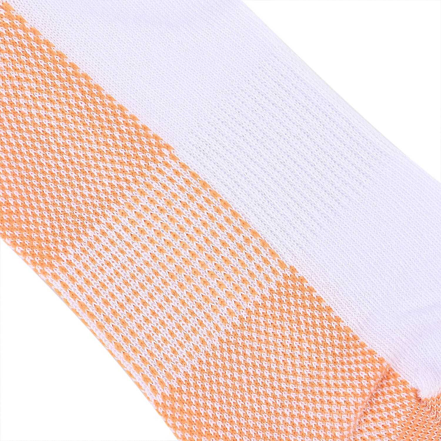 La Marey Set of 4 Pairs Ankle Length Copper Infused Compression Socks - Gray, Brown, Blue and White (S/M)